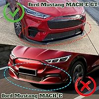 Vista 6 de HK5 Kit de 3 piezas de ABS estilo V para parachoques delantero, alerón de labio divisor lateral, protección compatible con Ford Mustang Mach-E GT
