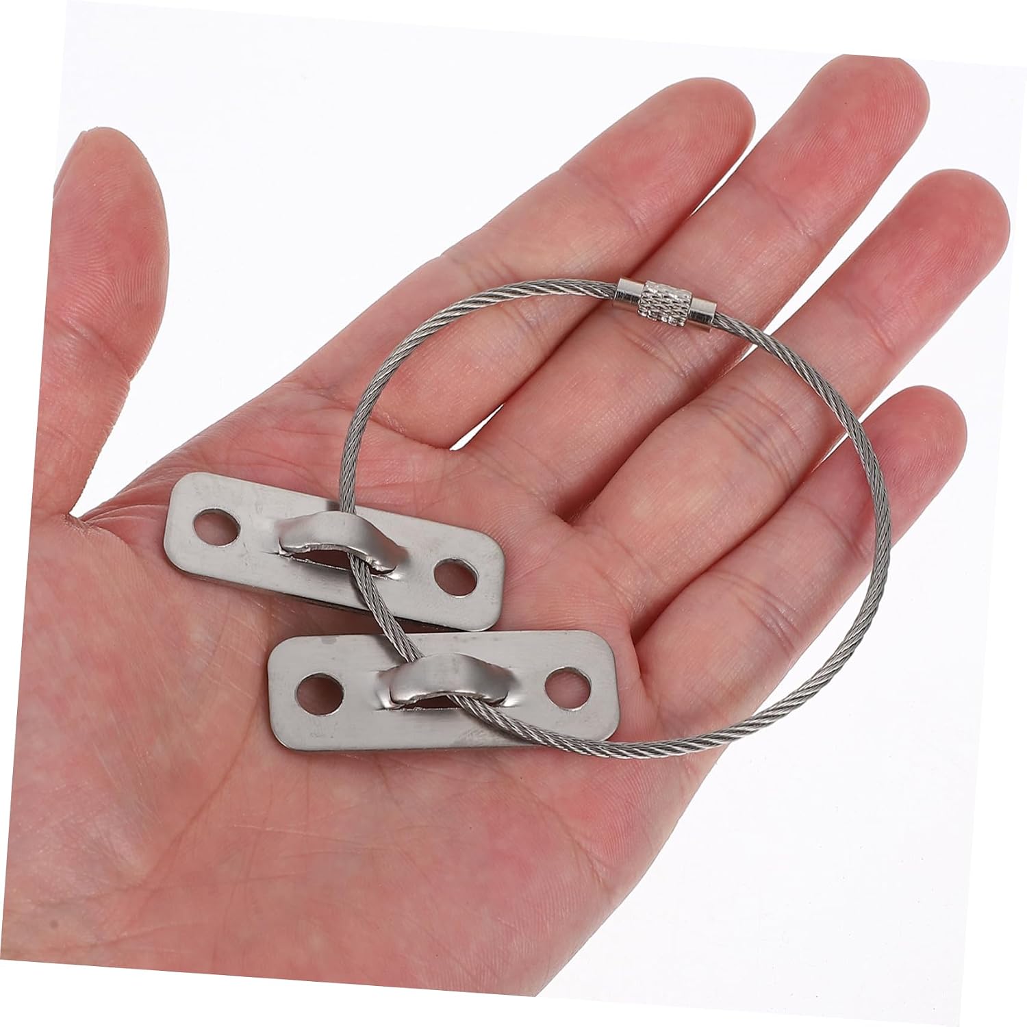 Kisangel 6sets Anti-tip Furniture Anchors for Boy Girl Stainless Steel Wall Straps for Safety Easy Installation Furniture Security for Cabinets Dressers and Tv Stands