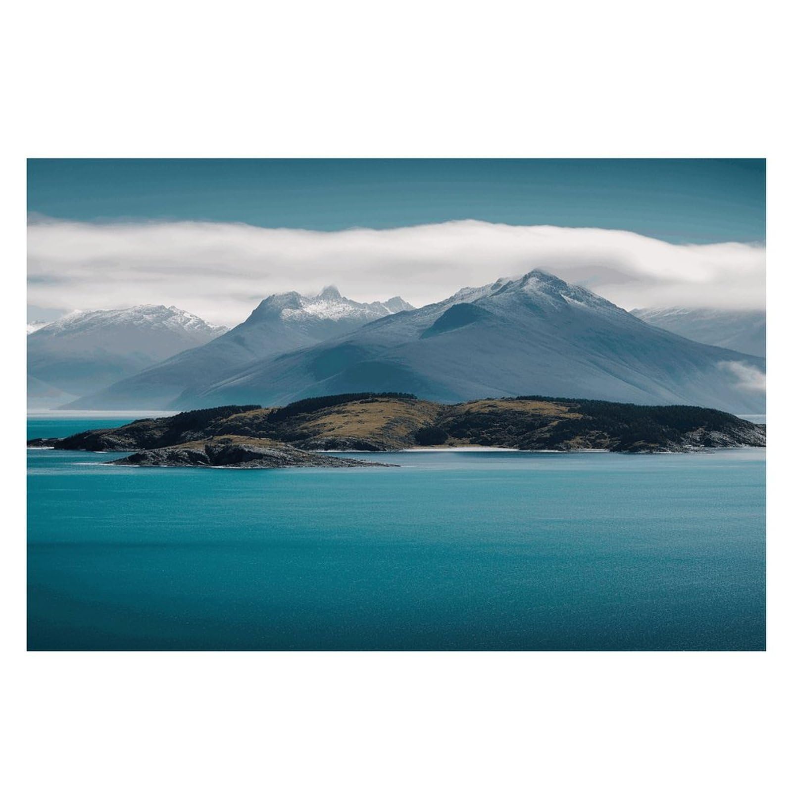 Islands and Mountain Placemats Wipeable Heat Resistant Table Mats Washable Flax Place Mats Elegant Cloth Non-Slip Placemat for Kitchen Dinning Party Table Decor 12 * 18 in