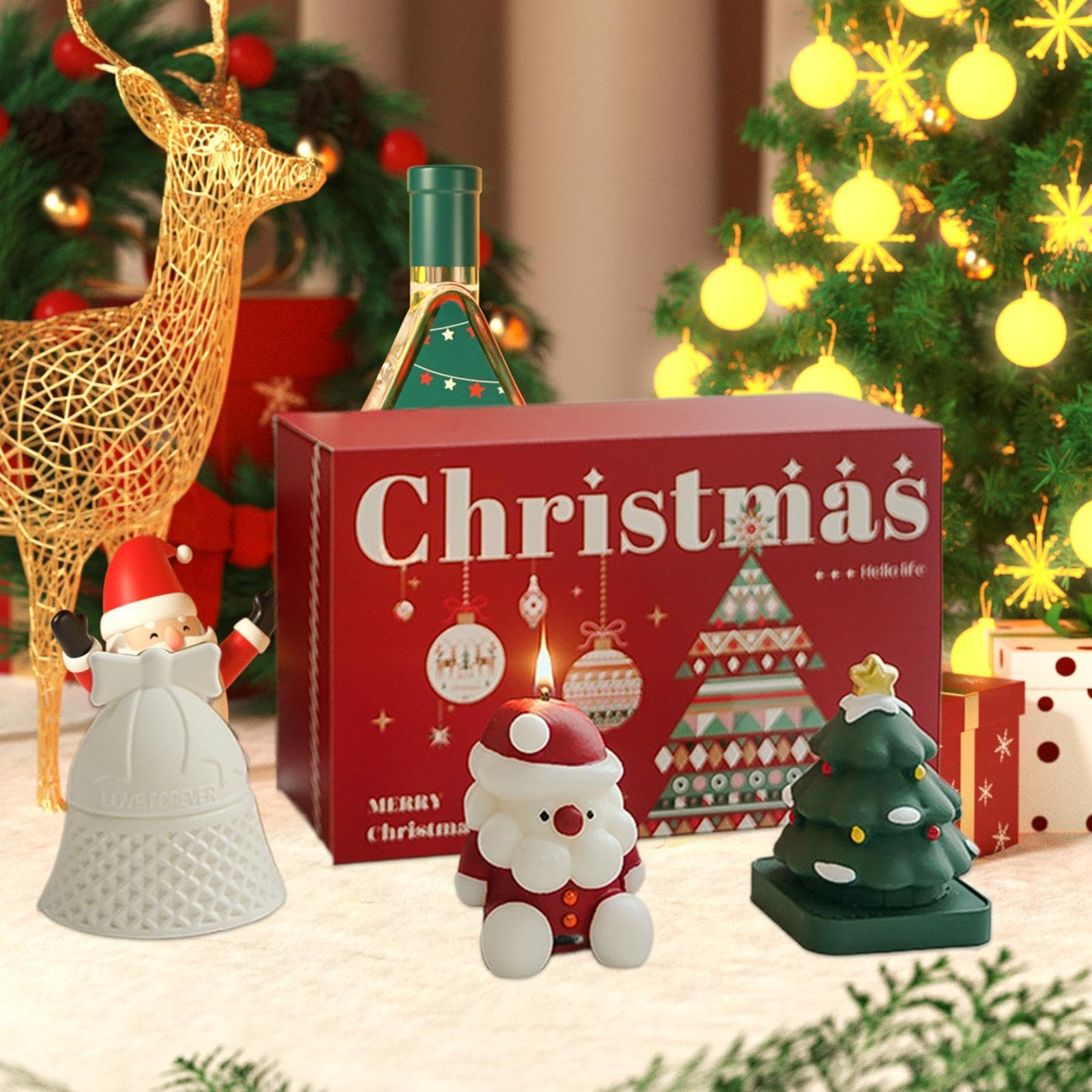 Scented Candle - Choir of Angels Woodblock Christmas Angels, Religious Christmas Gift, Full Glass, Available in 3 Scents