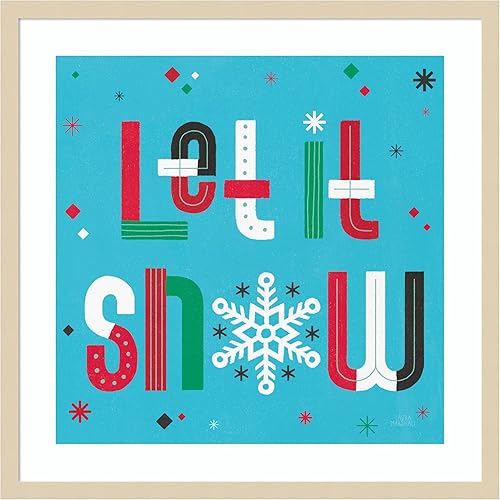 Miniatura 9 de Amanti Art Framed Wall Art Print 21x21 Retro Holiday VI Bright by Laura Marshall, Typography Wall Art, Whimsical Decor, Medium Poster Painting