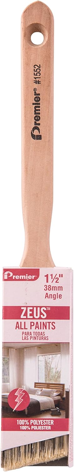 Premier Paint Roller #1552 Polyester Angle Sash Brush,1.5", Polyester Bristle