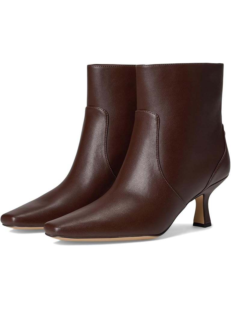 Tan COACH Sculpted C Kitten Heel Bootie