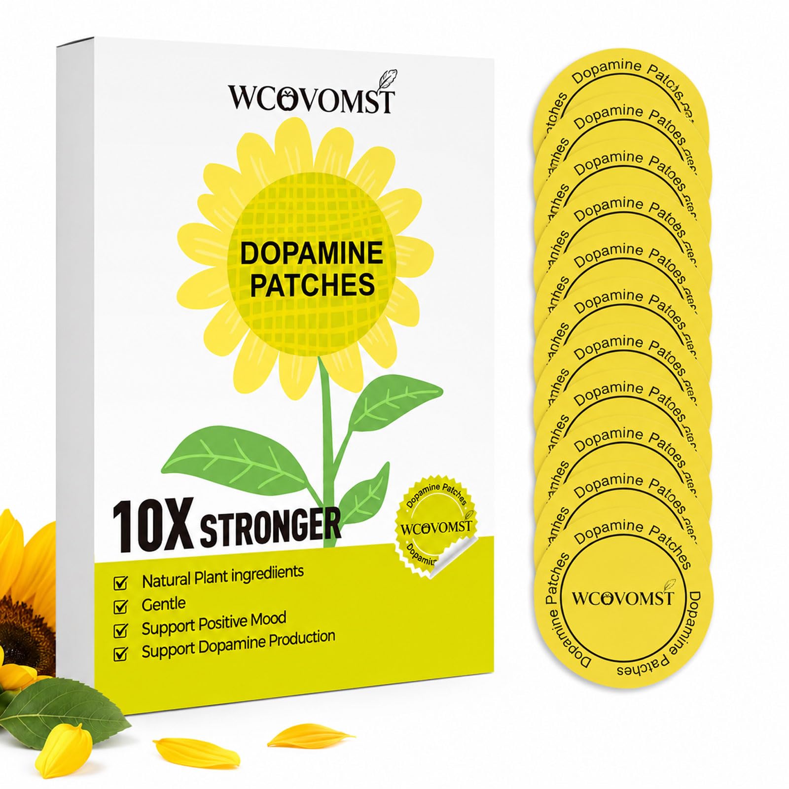 WCOVOMST Adesivos de dopamina, 30 adesivos