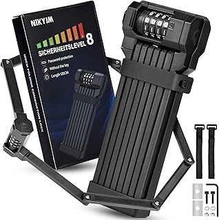 Sponsored You’re seeing this ad based on the product’s relevance to your search query.Learn more about this advertisement Foldable Bicycle Lock, 120 cm Bicycle Folding Lock, 4-Digit Code Lock and 5 mm Thick Rods, Bicycle Lock High Security Including Bracket, for Bicycle and Motorcycle, Black (Black)