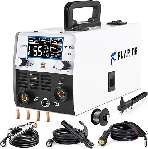 Miniatura 9 de FLARING Soldador MIG 215amp 6 EN 1 Máquina de Soldadura 120V/240V Núcleo de Flujo/Gas MIG/Electrodo/Elevación TIG/Soldadura por Puntos/Pistola de