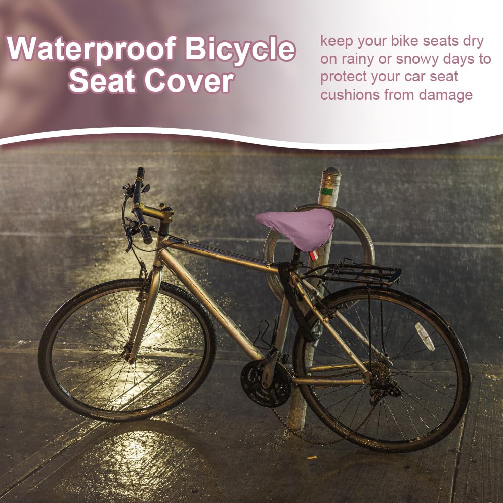 Copri Sella Bici 28x24 cm,Coprisella Bici Impermeabile,Cover per Sella Bici,Antipioggia Copri Sellini per Bicicletta,Coprisella Bici Idrorepellente, Coprisella in PVC per Qualsiasi Tipo di Bicicletta