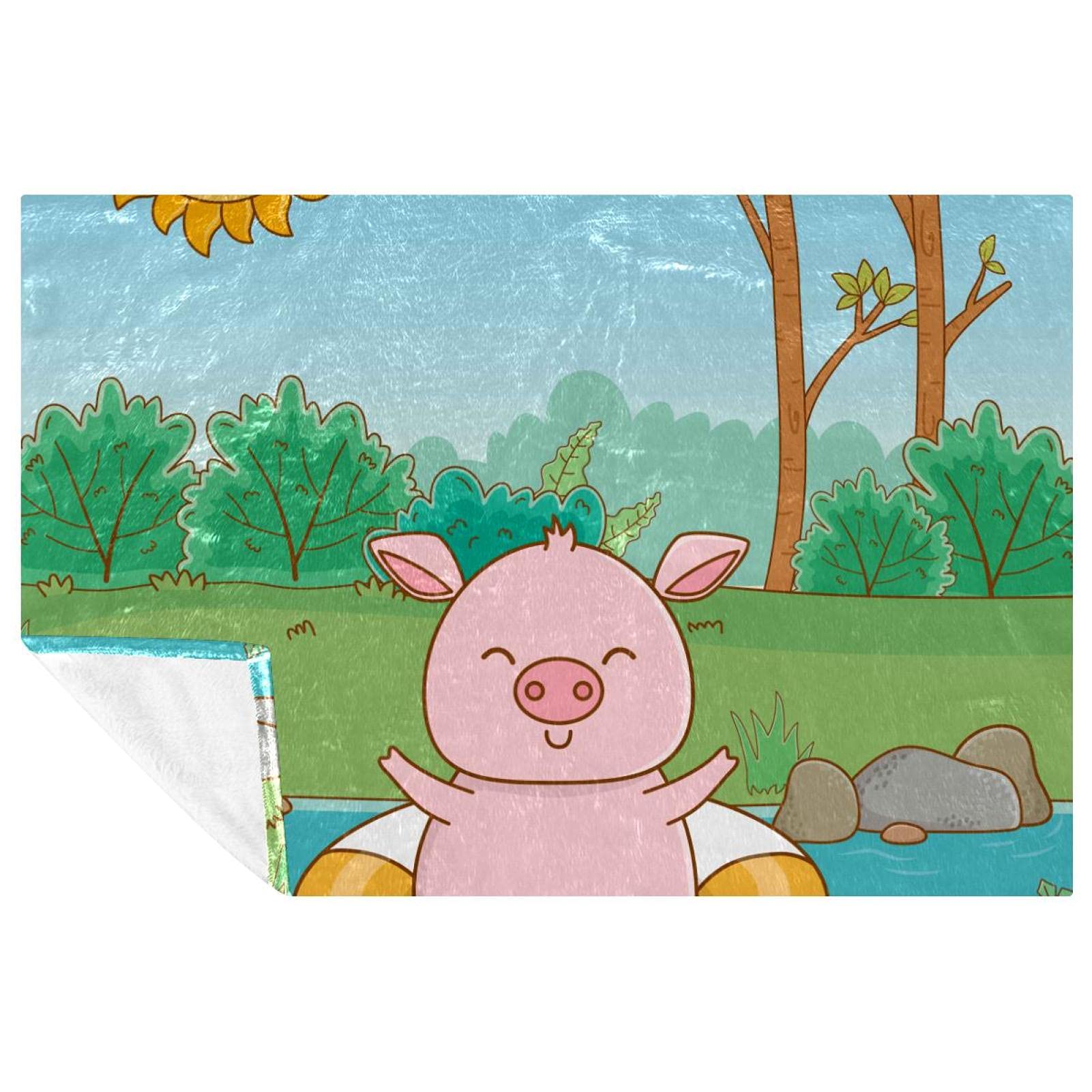 Couverture cochon douce, une idée cadeau originale pour lit d'enfant