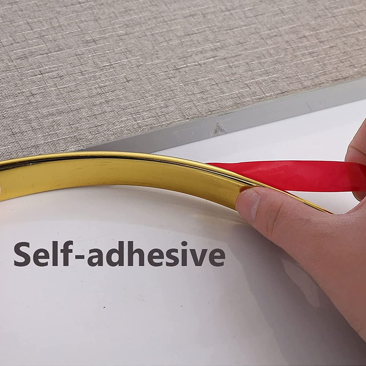 Cinta autoadhesiva para bordes de muebles, banda flexible en forma de U, cinta de bordes para gabinete, madera contrachapada, mesa, armario, protector de bordes de madera (plata, 5 m x 25 mm)