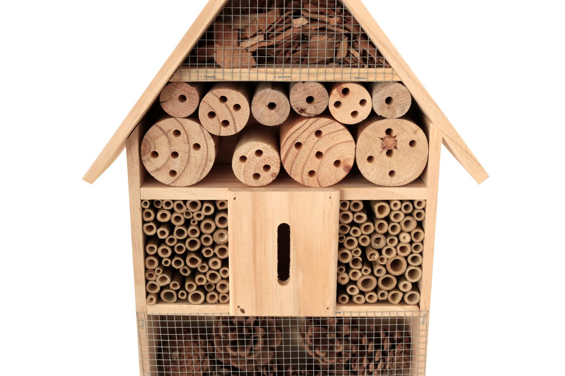 Hôtel à Insectes XXL 50 cm Naturel/nichoir en Bois pour Abeilles, Papillons, coccinelles et Autres Animaux