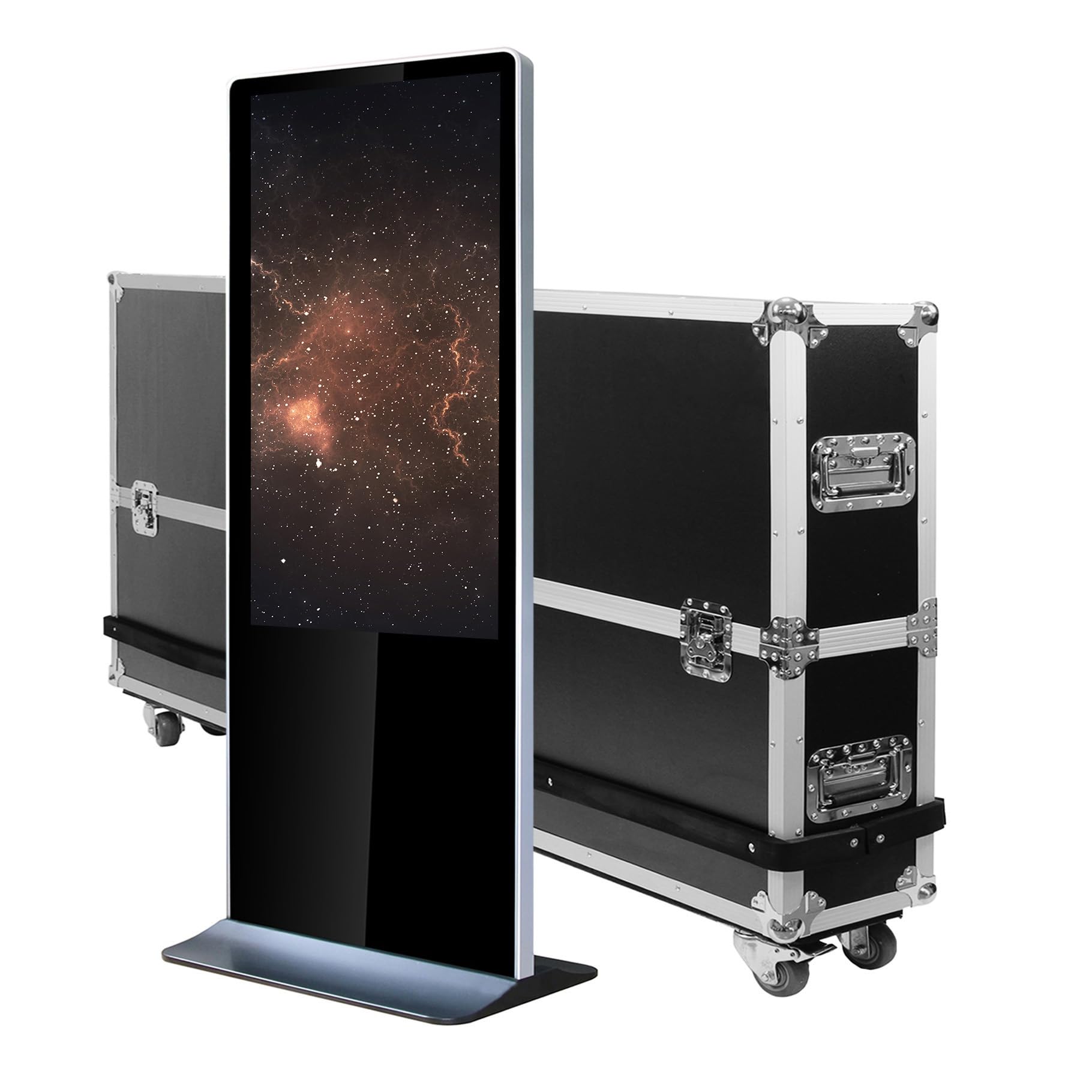 KIMEX 161-​5500F Tótem de vídeo de 55" Full HD 500 CD/​m3 + Flightcase