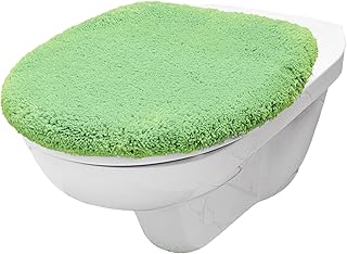Brandsseller Funda para tapa de inodoro (38 x 48 cm, con recorte de suave tela de microfibra), color verde