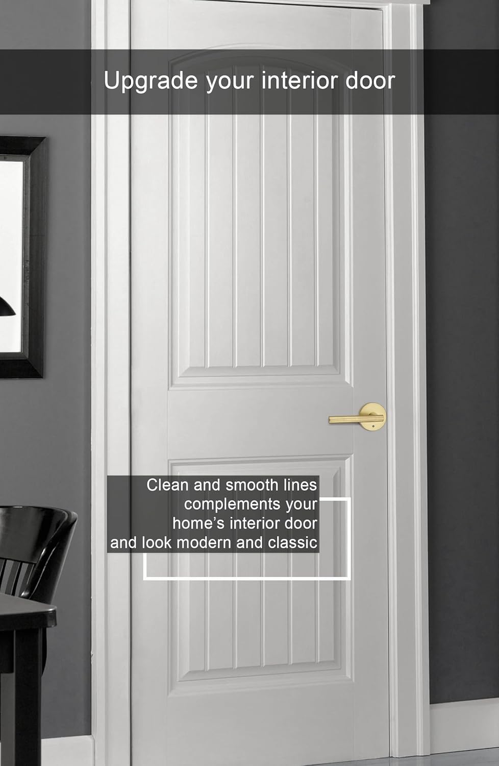 goldenwarm 3 Pcs Passage & 5 Pcs Privacy Gold Door Handles