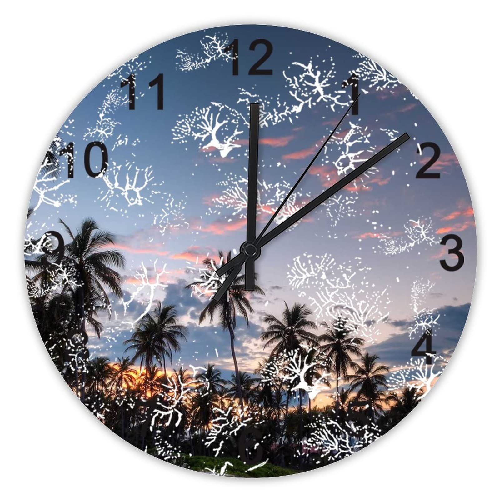 Horloge murale silencieuse sans tic-tac décoration cuisine bureau 40 cm à pile