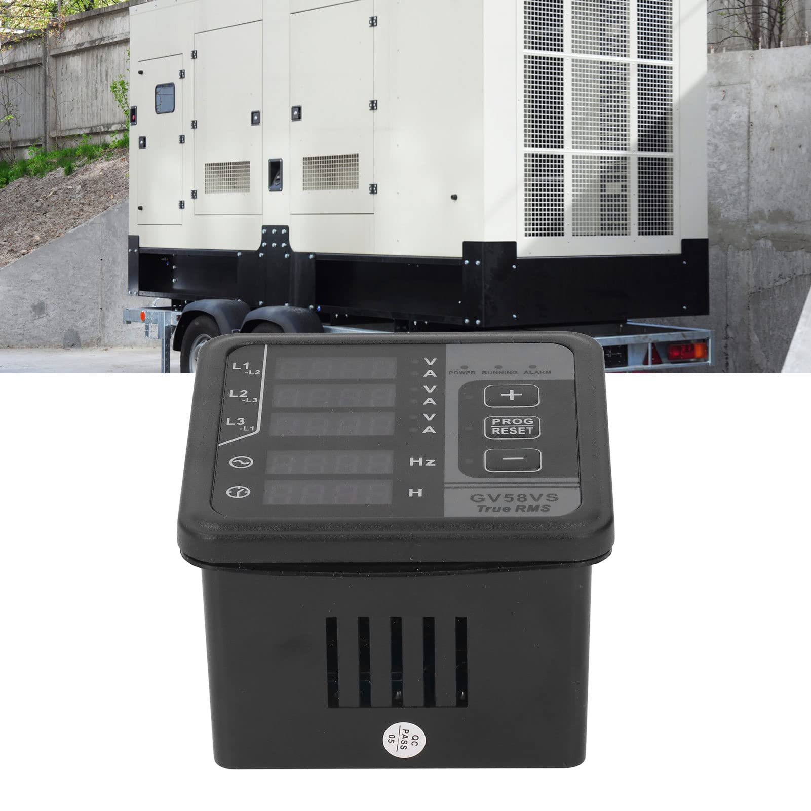 Generador Medidor multifunción digital AMP Start AMP Volt Medidor de frecuencia para detección 8 36V Alciban ABS impermeable con clasificación IP54 para generadores trifásicos