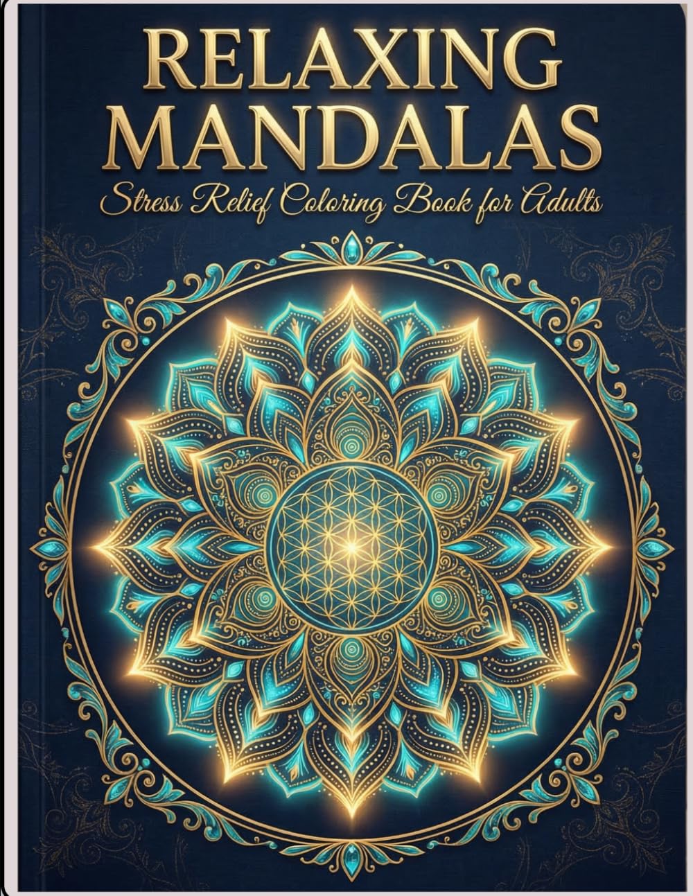 Relaxing Mandalas: Stress Relief Coloring Book for Adults