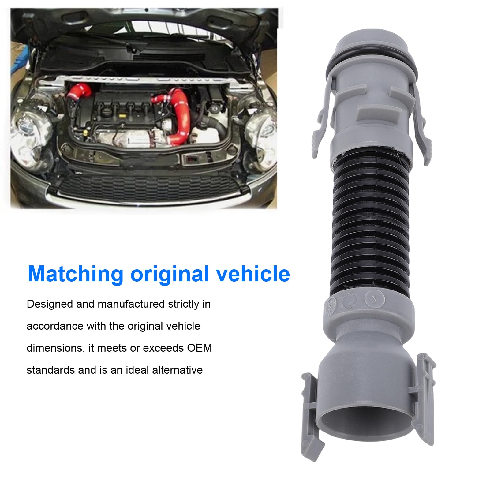 SIXRUN 13718513538, Copertura per Bilanciere Tubo di Pausa con Aspirazione Dell'aria con Precisione e Installazione Facile per Mini N47N, D R56 2010-2014 e Altro Ancora