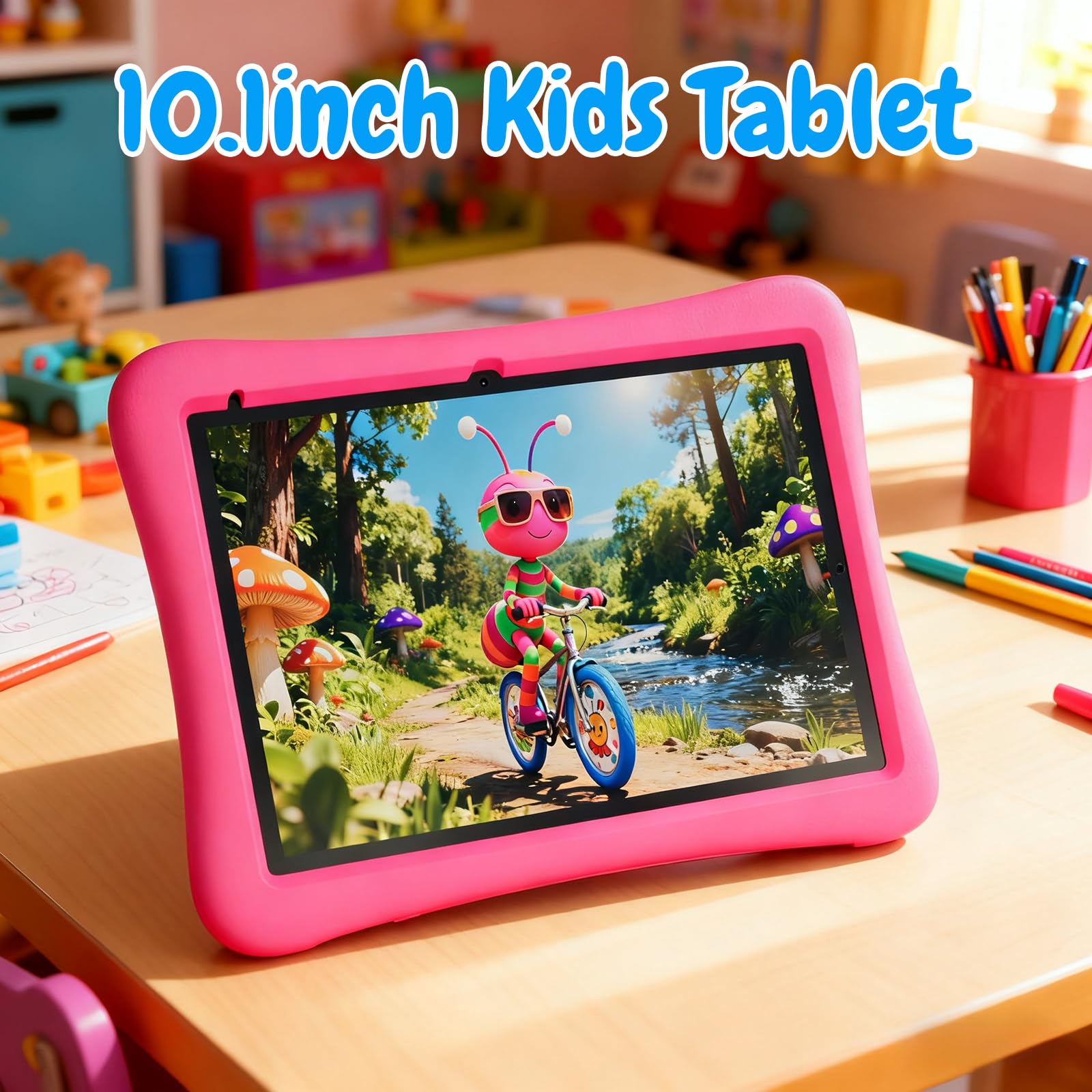 Amazon.com : ZZB Kids Tablet 10 Inch, Android 15.0, 8GB (3+5