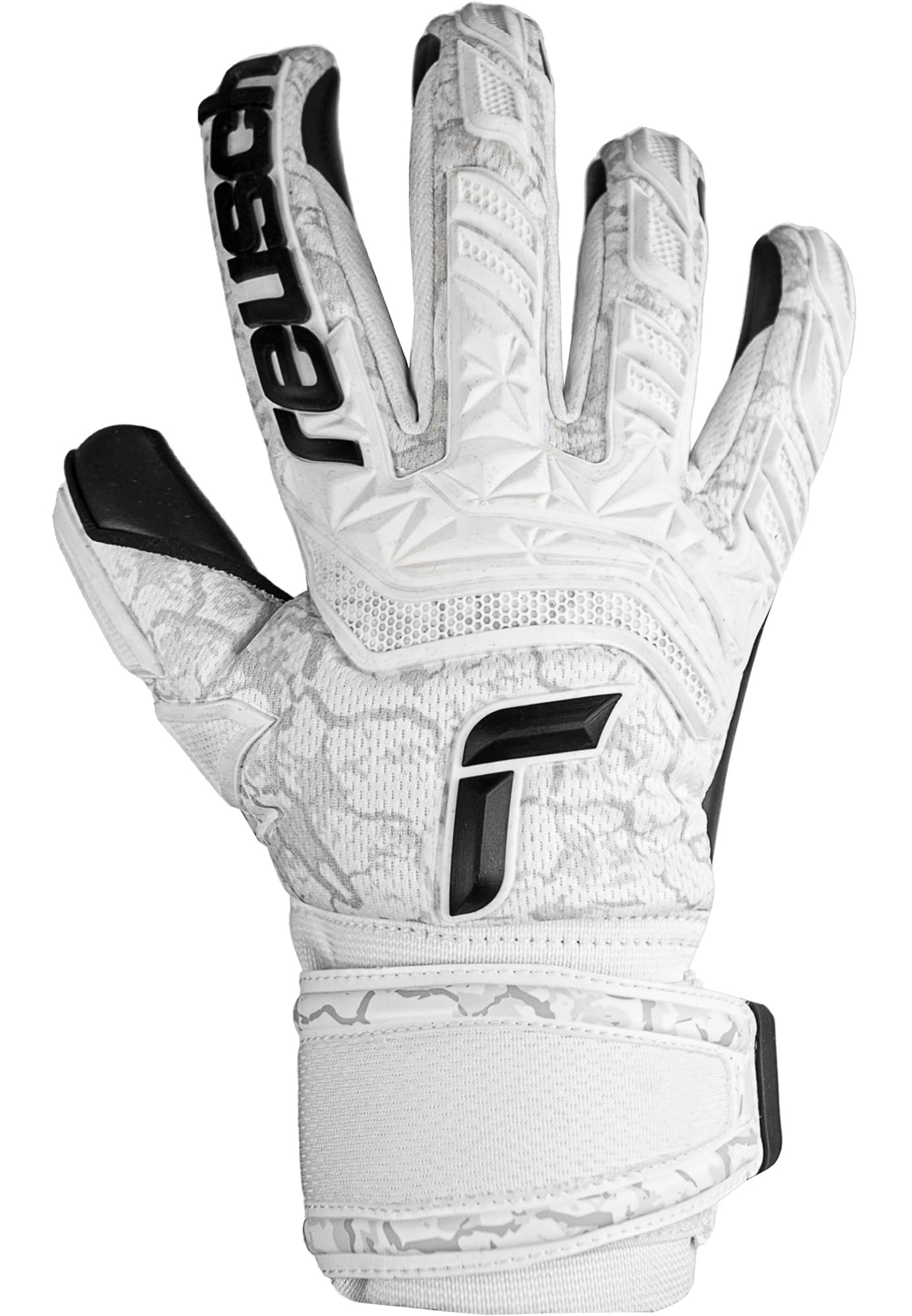 Reusch Torwarthandschuhe Herren Erwachsene | langlebiger Grip & präzise Passform | atmungsaktiv | für Training & Spiel | Kunstrasen, Naturrasen & Hartplatz | Größe 7,5-11 | Attrakt Freegel Infinity