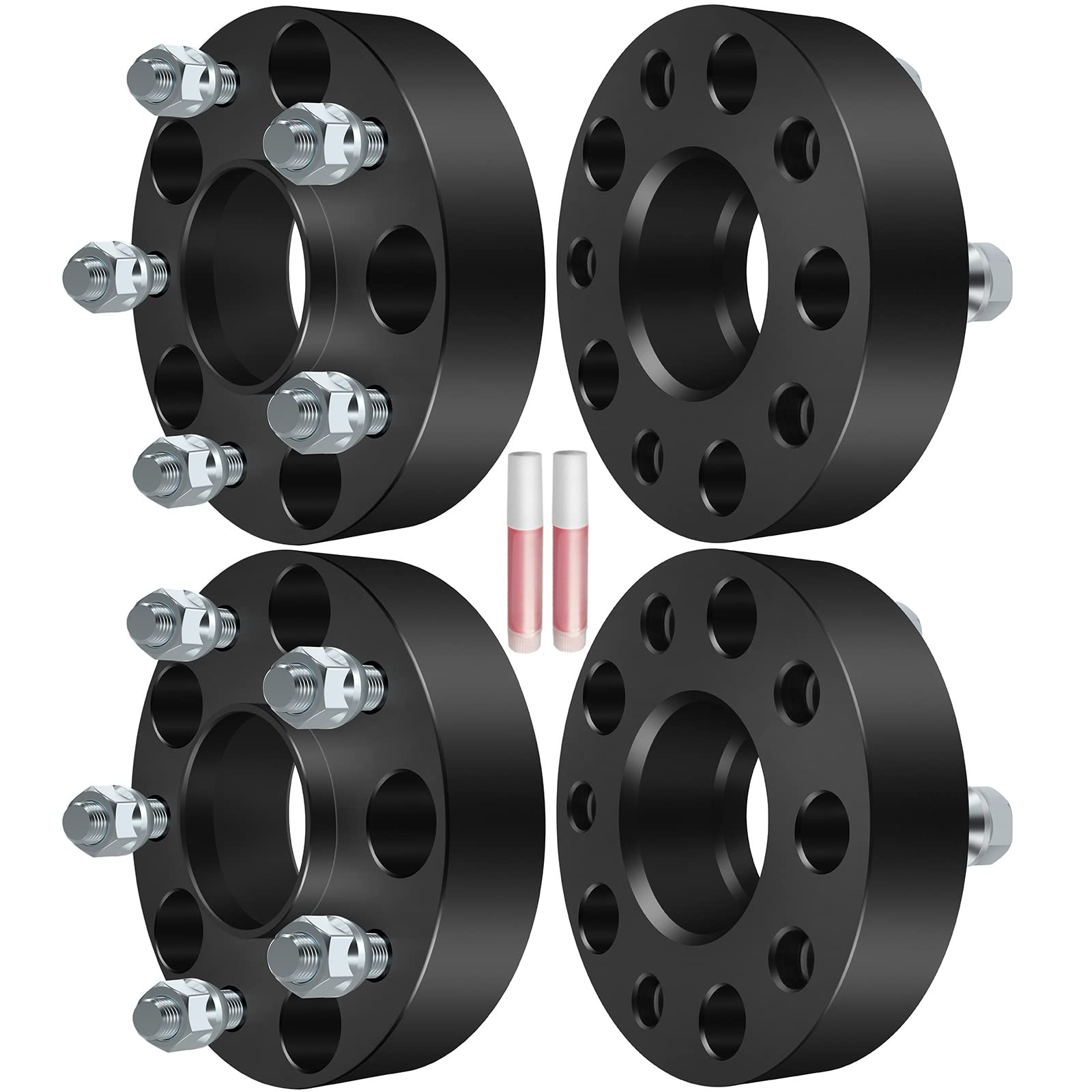 SCITOO 4Pcs 5x5 Wheel Spacers 1.5 inch for Jeep Black Wheel Adapters