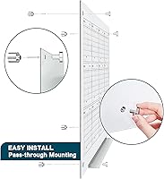 Vista 5 de J&J worldwide Glass Whiteboard Yearly Calendar - 35" X 47" Large Wall Whitrboard - White Board Dry Erase Planner for Wall Home, School, Office