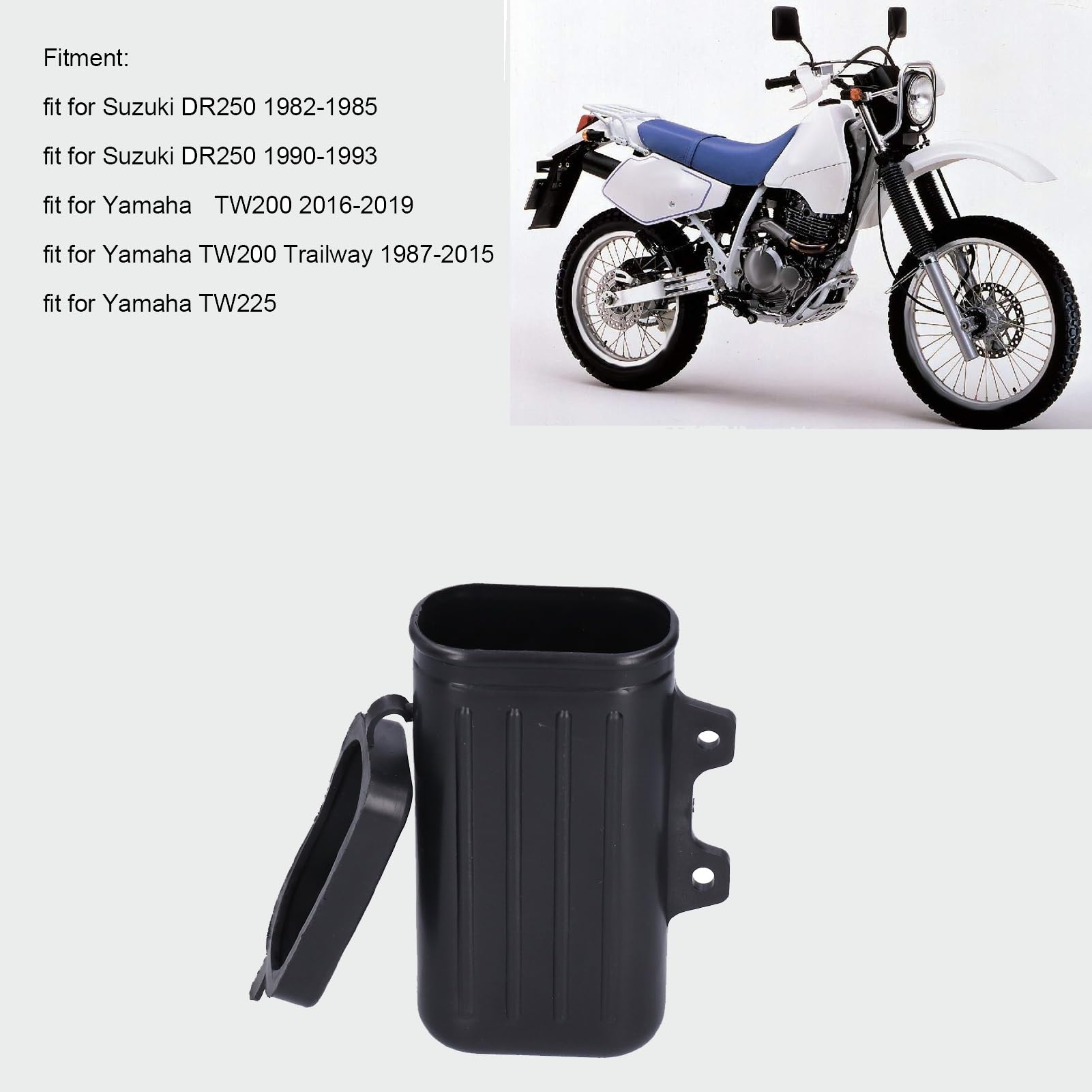 Cassetta degli Attrezzi per Moto, Bottiglia Porta Riparazione, Contenitore in Plastica ABS Adatto per Yamha TW200 Trailway Dal 1987 Al 2015