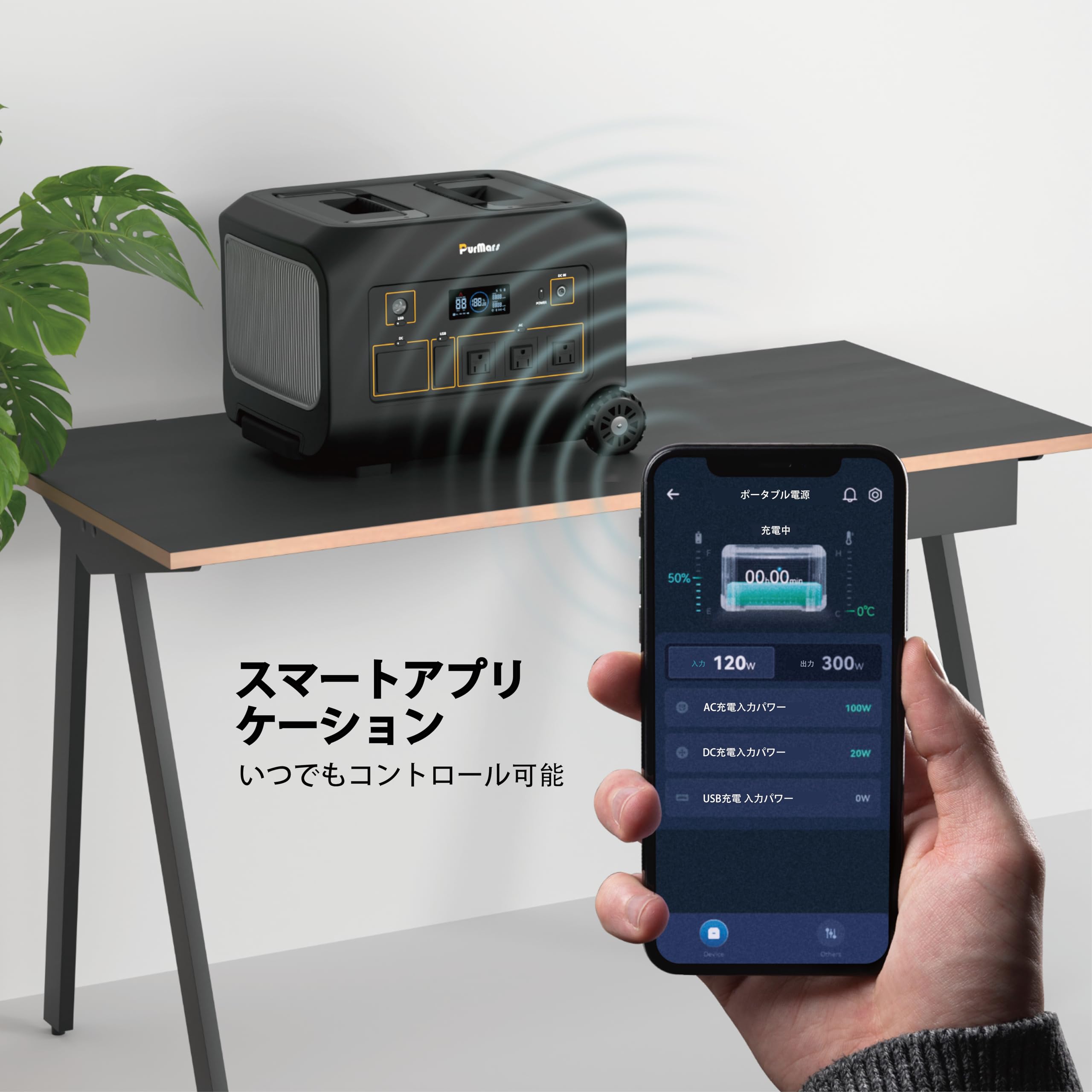 Amazon.co.jp: PurMars ポータブル電源 1075Wh 3x1200W AC 出口