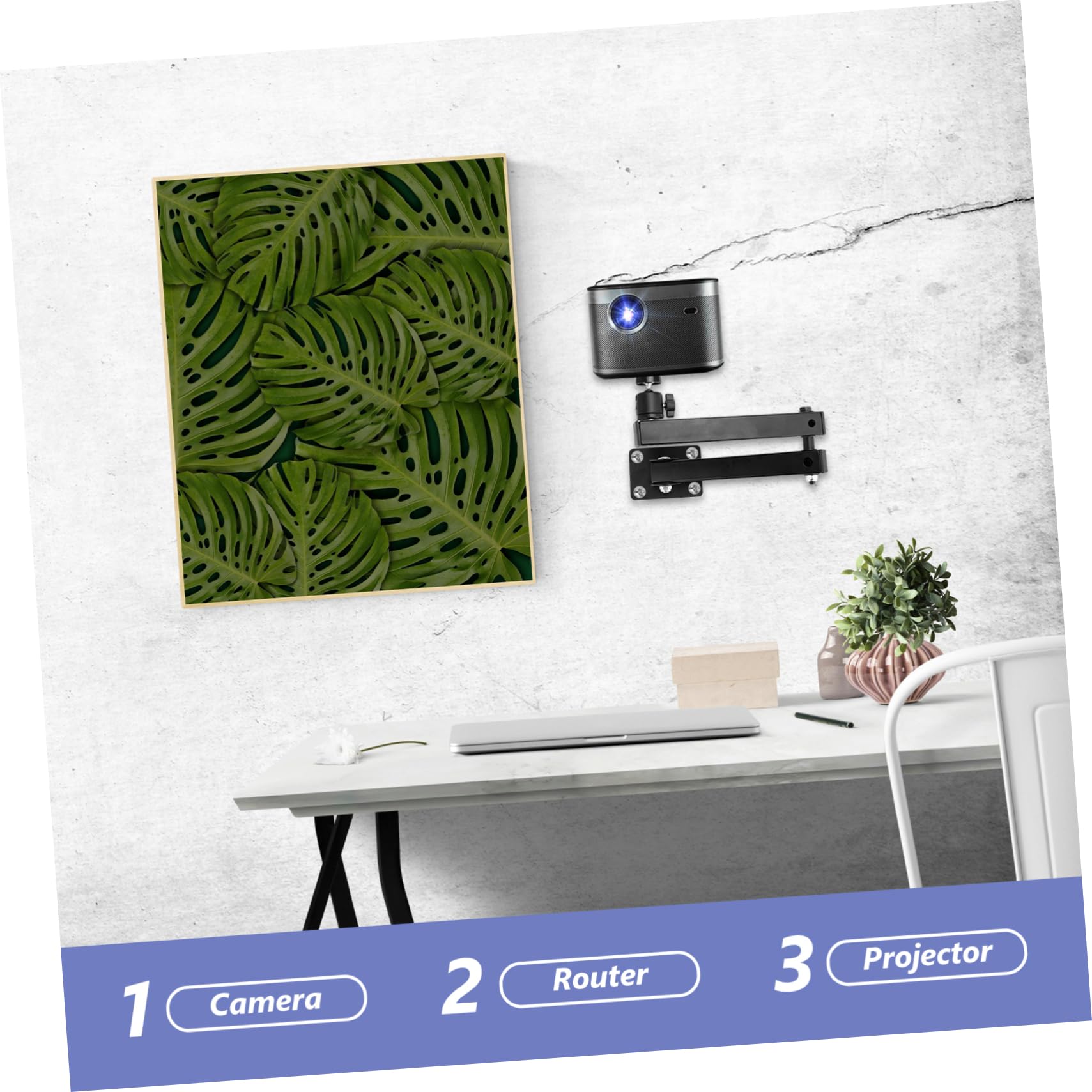 UKCOCO Support Mural pour Routeur WiFi Console Multimédia DVD Et TV Rangement Pratique pour Maison