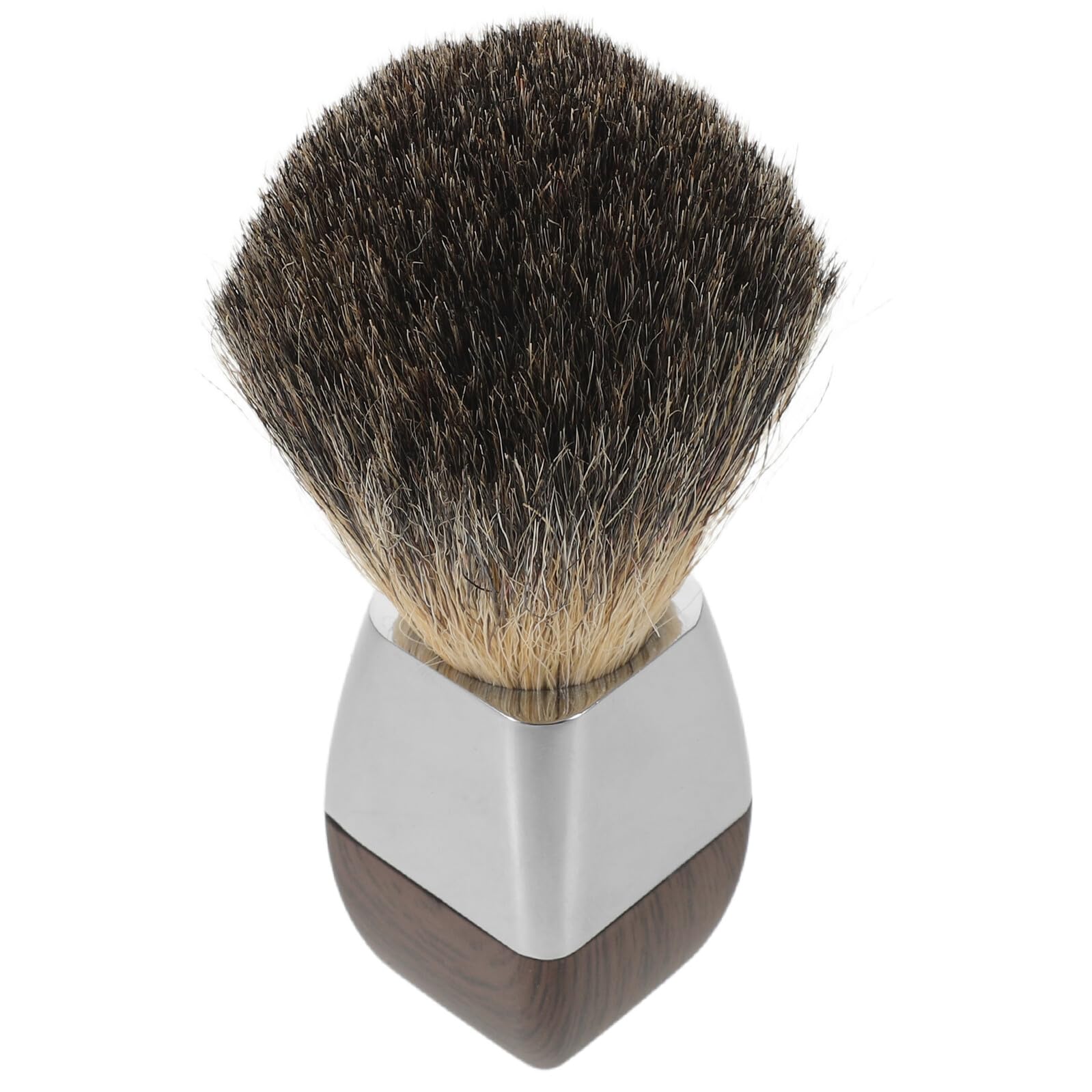 BESTYASH Pennello da Barba Uomo con Setole di Tasso Manico in Legno Elegante Spazzola da per Rasatura Viso per Cura Barba Delicato e Ipoallergenico