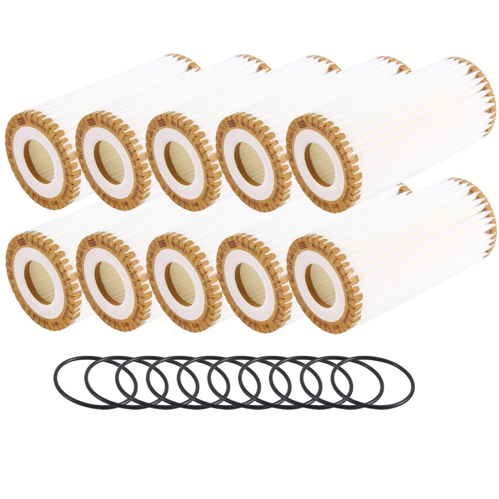 filtro de aceite del motor -10 piezas de filtro de aceite 06L115466, 06L115562B, 06L115466C Compatible con A6 A7 Compatible con Compatible con Superb B8 1.8TSI 2.0TSI.