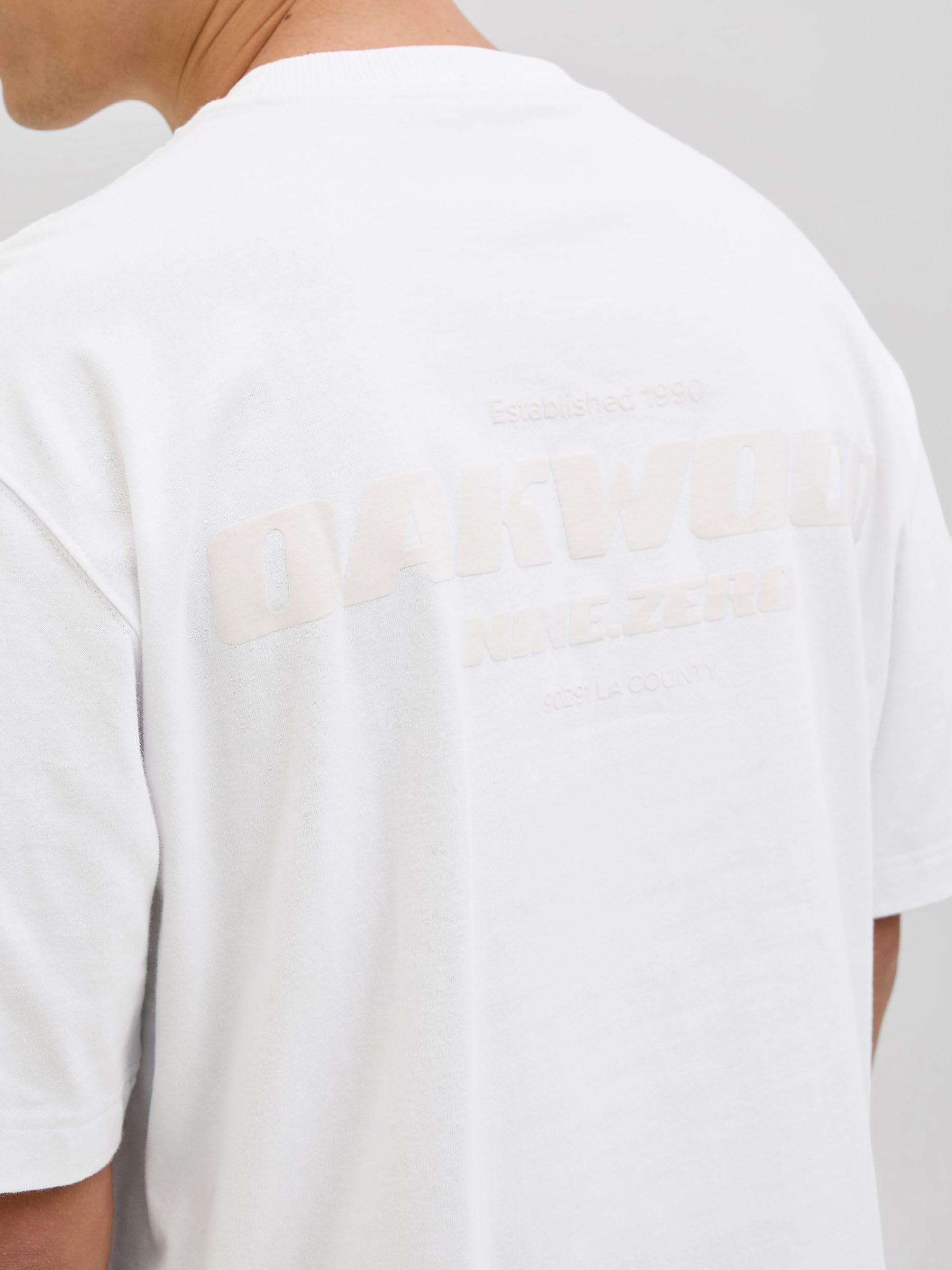 JACK & JONES Męski T-shirt z nadrukiem na plecach