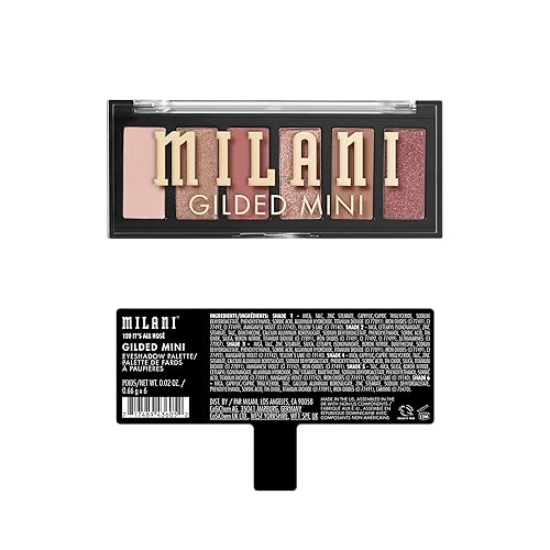 Miniatura 2 de Milani Mini paleta de sombras de ojos dorada con 6 tonos mate y brillantes es todo rosa