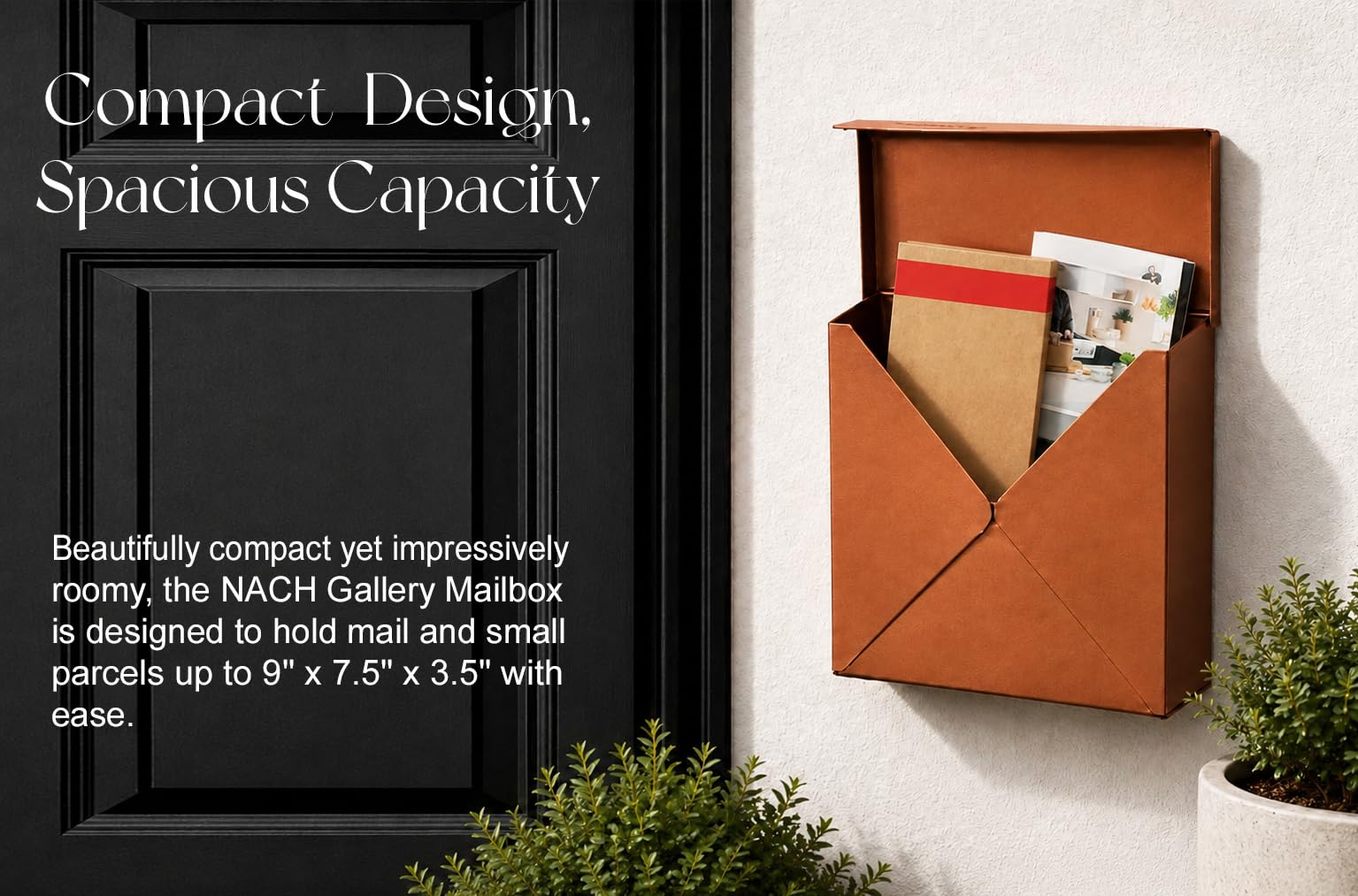 NACH mb-6300 Cassetta Postale Chicago, Marrone, 10" x 10" x 4"