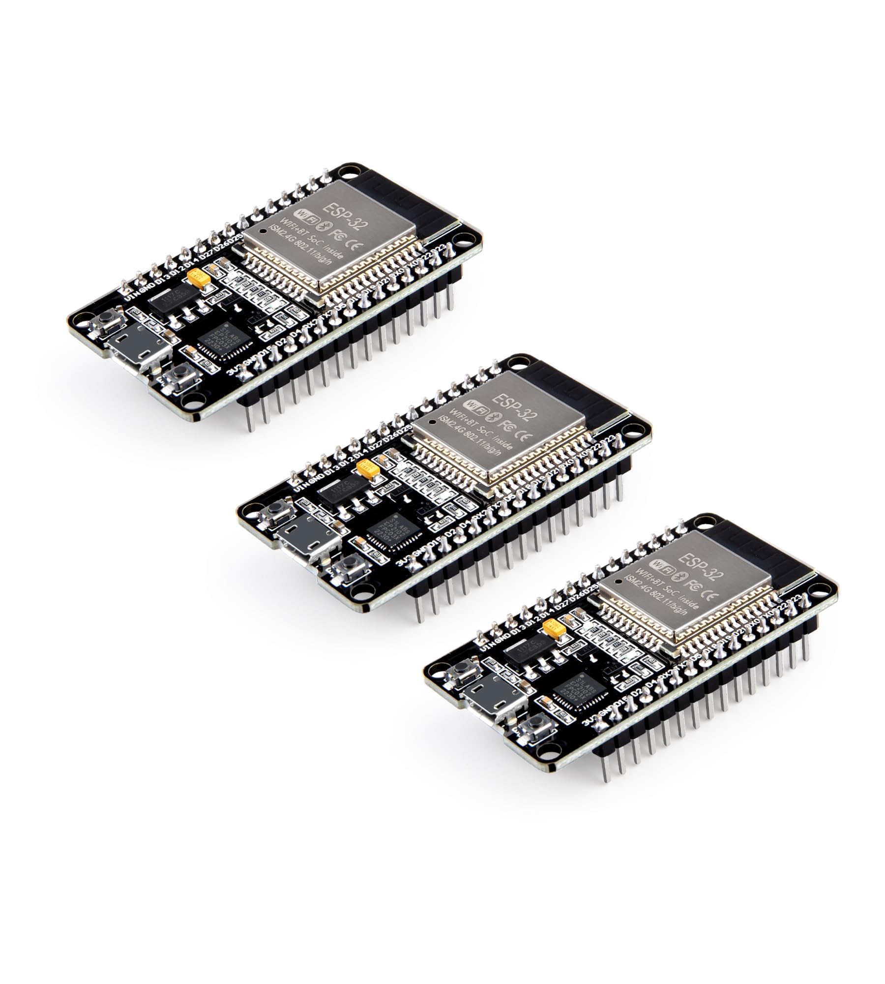 ELEGOO 3PCS Placa de Desarrollo ESP32 Type C-USB, Microcontrolador de Doble Núcleo WiFi+Bluetooth de Modo Dual a 2.4 GHz para Arduino IDE, MicroPython, NodeMCU, Compatible con Ap/STA/Ap+STA — view 9