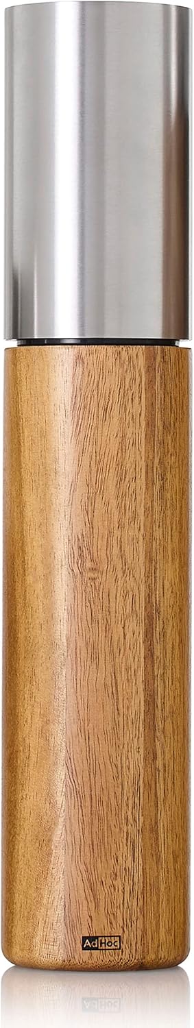 AdHoc Salt Mill, Acacia Wood/Stainless Steel, Brown