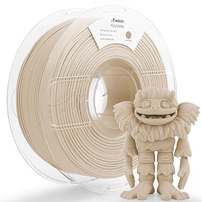 26 – AMOLEN PLA Matte 3D Printer Filament,Sand Beige PLA Filament 1.75mm with Smooth Matte Finish,3D Printing Filament for Most FDM 3D Printers,D…