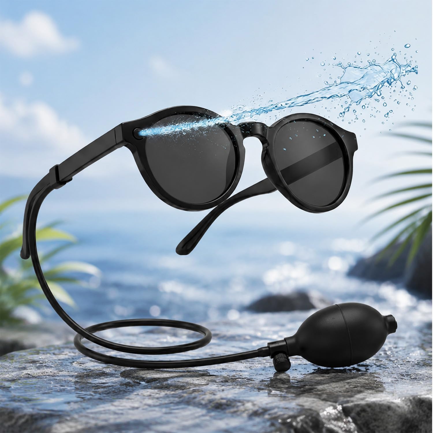 Hidden Water Prank Sunglasses – Funny Squirt Glasses with 90ml Reservoir, Novelty Summer Party Favour for Adults, Beach and Pool BBQ Birthday Prank Toy