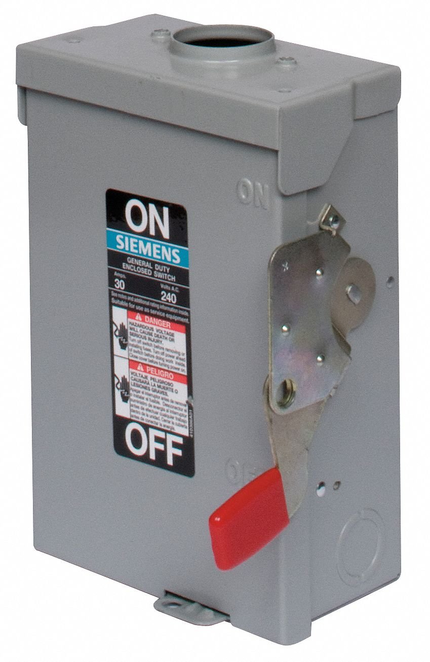 SIEMENS GF323NR 100 Amp, 3 Pole, 240-Volt, 4 Wire, Fused, General