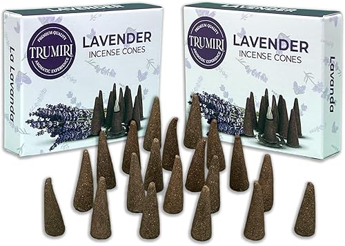 Conos de incienso de lavanda  Total de 20 conos de incienso  Paquete doble de 10 conos de insencia  Conos de incienso perfumados  Aromas de incienso