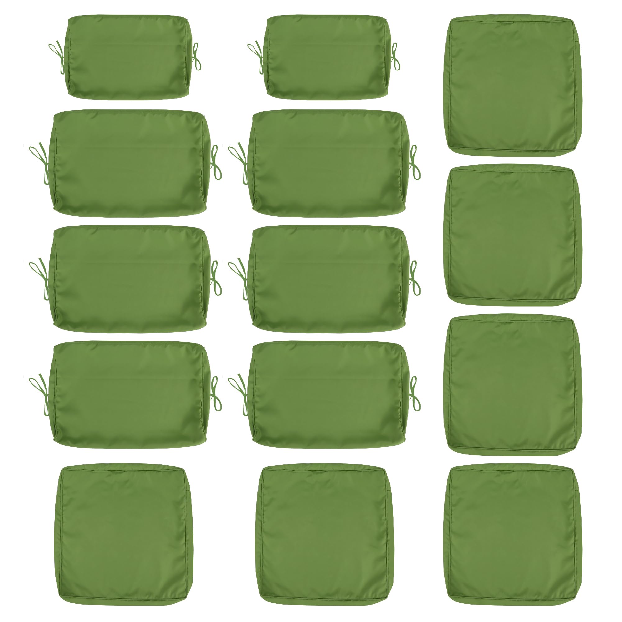 Only choice 14-Piece Waterproof Outdoor Patio Cushion Covers with Zipper - Replacement for 7 Pieces 6 Seater Outdoor Furniture Sofa Covers Only for Sofa, Couch, Furniture (Cover ONLY)