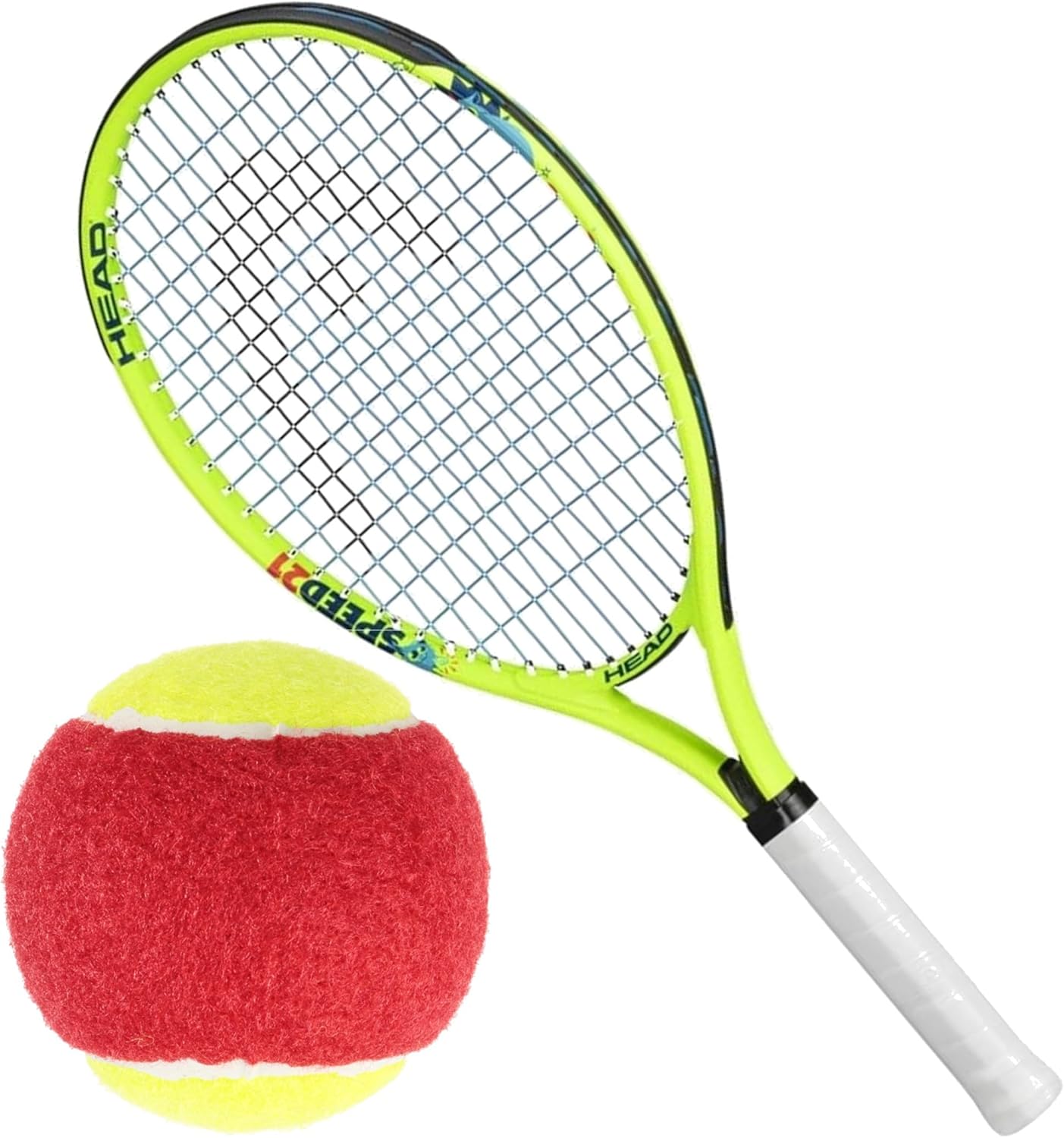 Head Speed 21 Inch Junior Tennis Racquet Bundled with Junior Training Balls – Optional Accessories