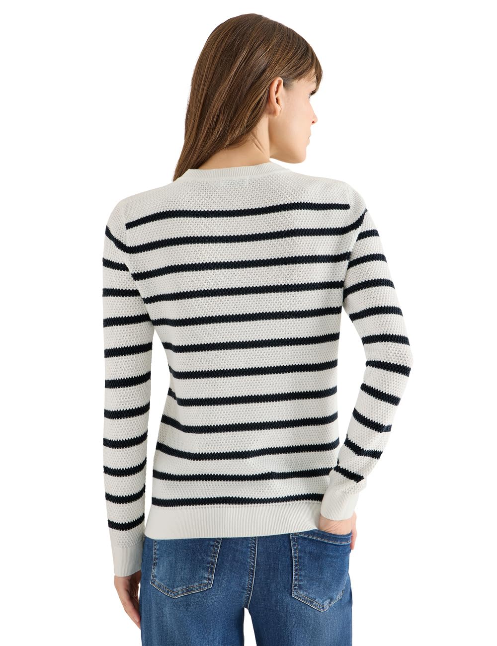 Cecil Damen Gestreifter Strukturpullover