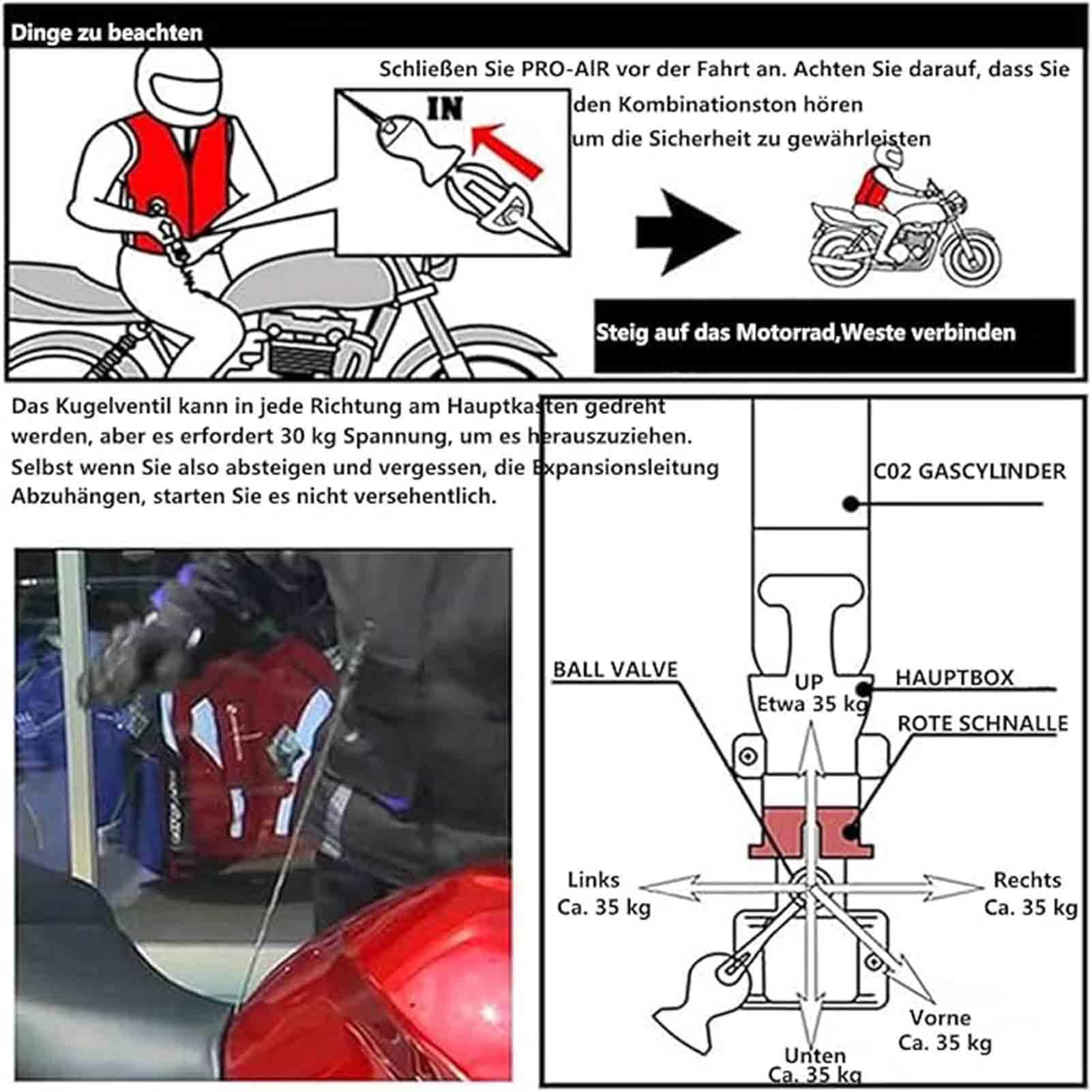 Chaleco de seguridad inflable reflectante para motocicleta para hombres y mujeres, equipo de protección transpirable ajustable para motocross, regalo ideal para ciclismo