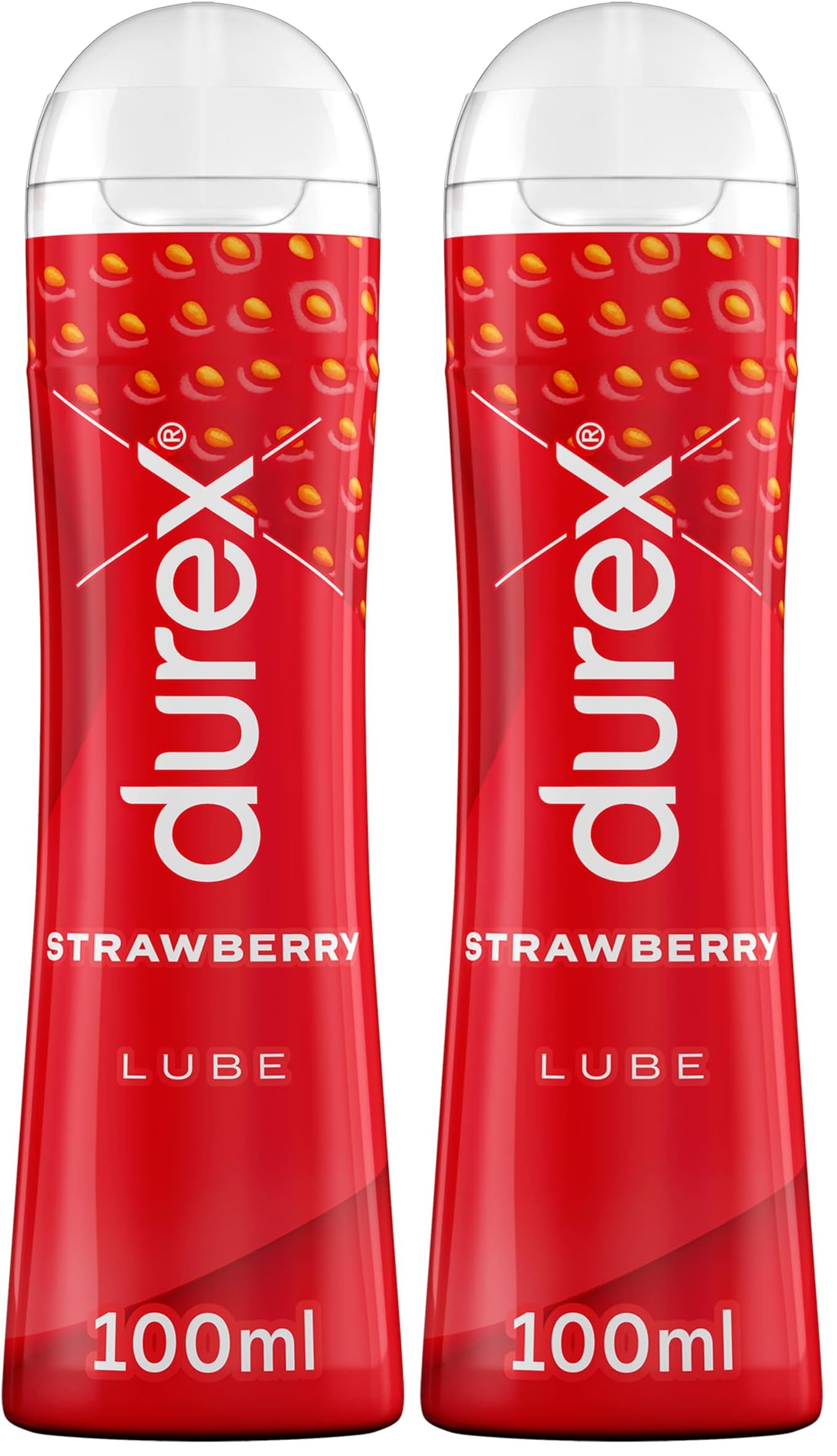 Durex Strawberry Flavoured Lubricant Gel, 100 ml (Pack of 2) - 100 ml (Pack of 2)