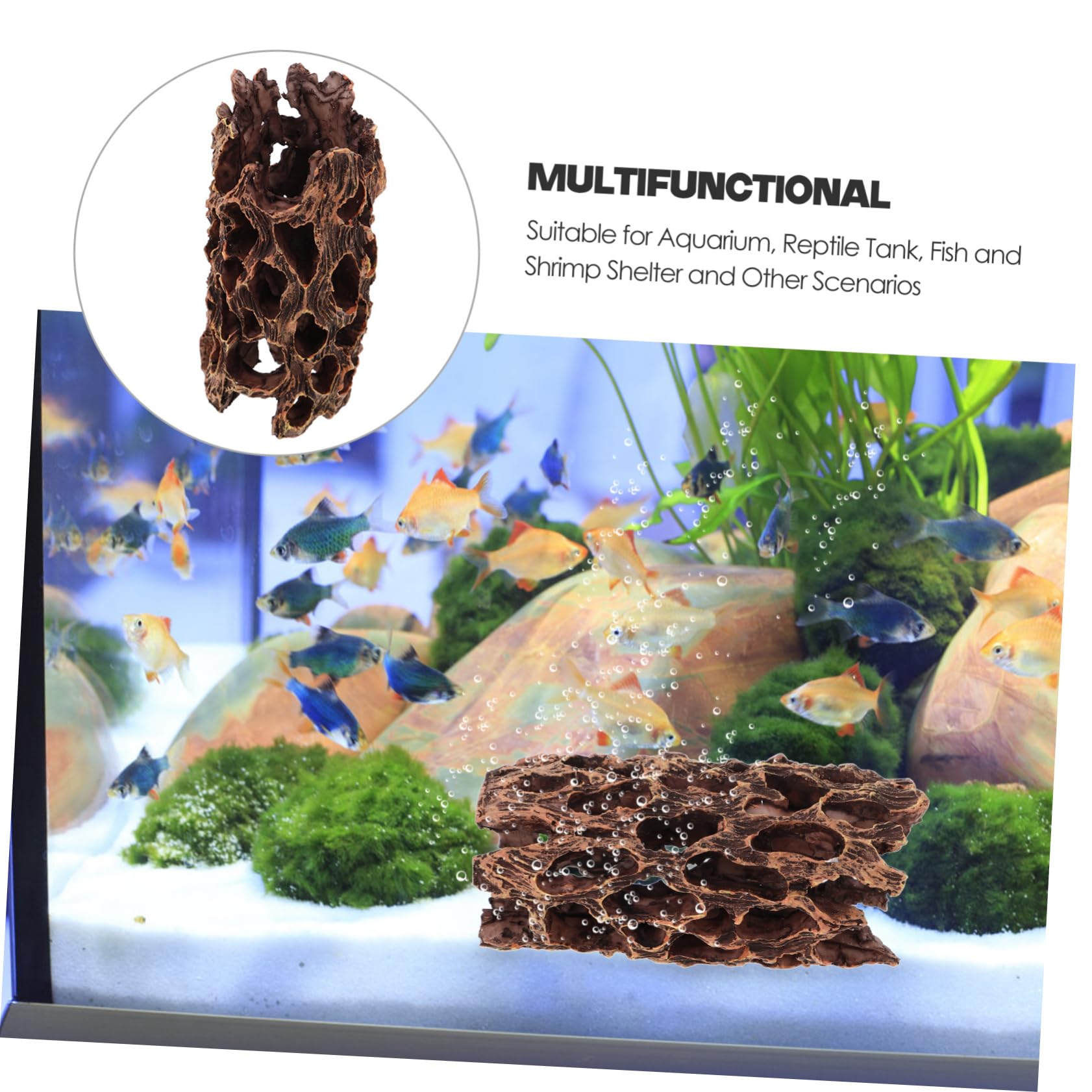 Yardwe 5 Piezas Decoración del Acuario Escondite del Acuario Cueva De Peces Suministros para Peceras Decoración del Paisaje del Tanque De Peces Accesorios De Peces Vivos Animal Resina