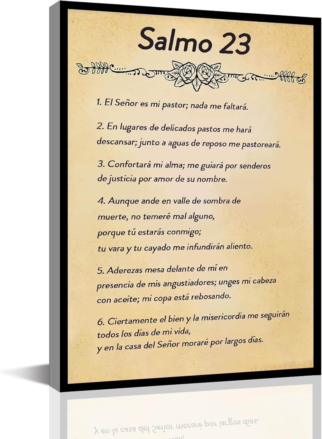 IDGTTLDF Psalm 23 Spanish Bible Verse Canvas Wall-Art Salmo 23 En Español Scripture Print for Home and Office Decor Unframed,12X18inch(30X45cm)