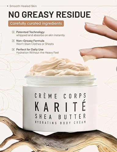 Miniatura 5 de Karité Crème Corps Crema corporal de manteca de karité  Hidratante hidratante para piel seca y sensible  Formulado y aprobado por dermatólogos