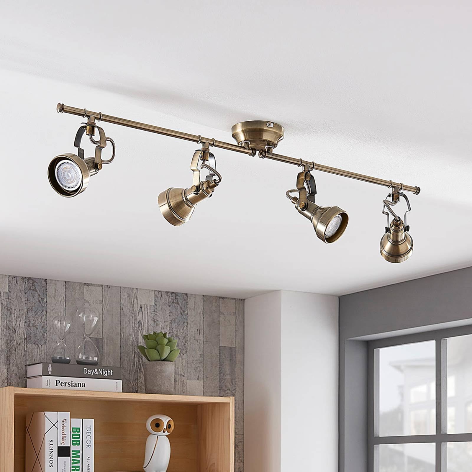 Lindby Applique A Muro In Metallo Color Marrone Antico – Dimmerabile – Per Soggiorno, Camera, Cucina - 2