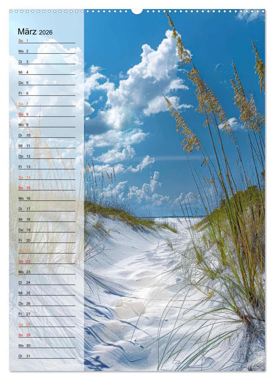 Maritim, Deutschlands Küsten (Wandkalender 2026 DIN A2 hoch), CALVENDO Monatskalender: Ein Terminplaner, der Platz zum Träumen lässt. (CALVENDO Natur)