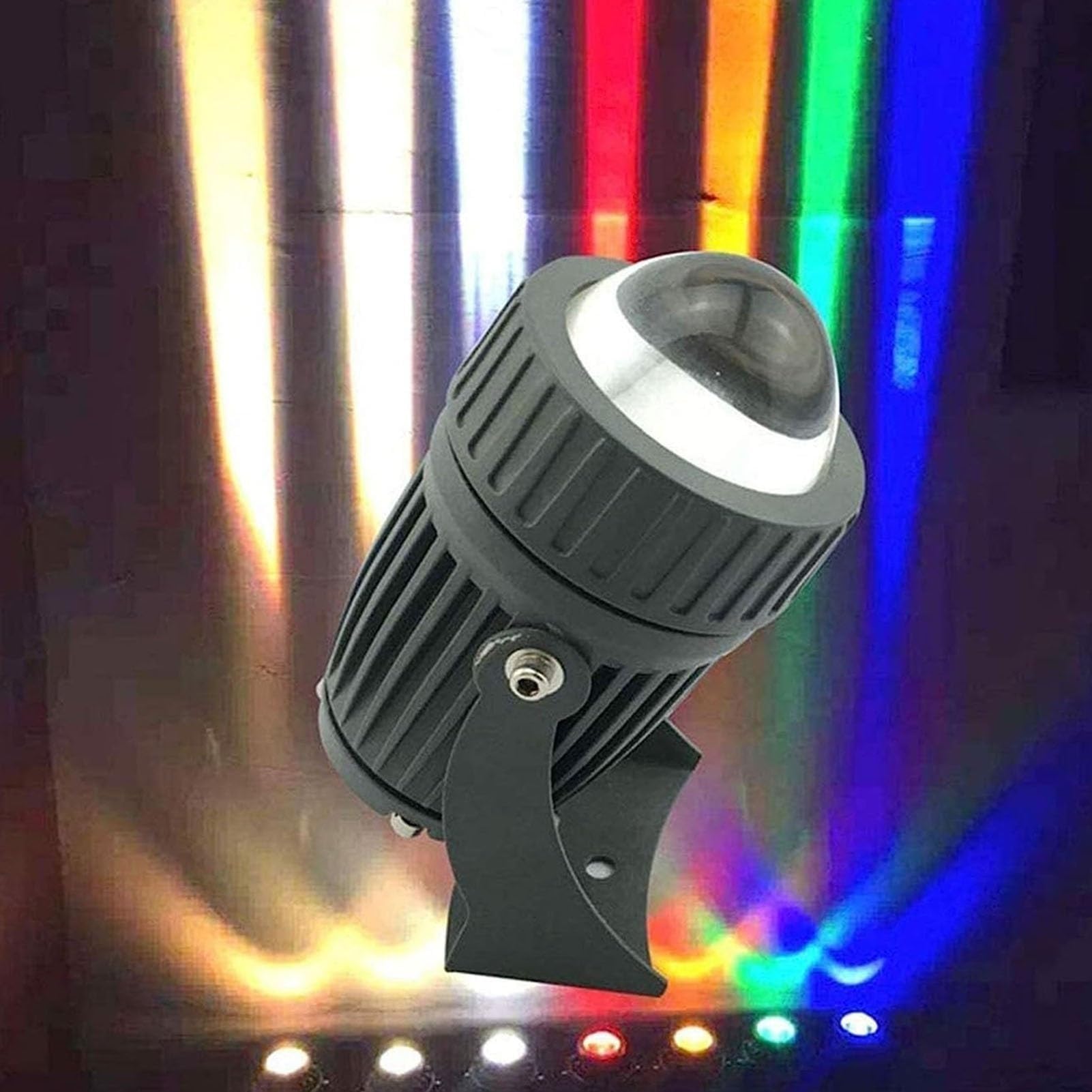 oświetlenie zewnętrzne, Wodoodporne zewnętrzne reflektory punktowe RGB IP66, obrotowa lampa LED 10 W, oświetlenie naziemne(AC85 265V)